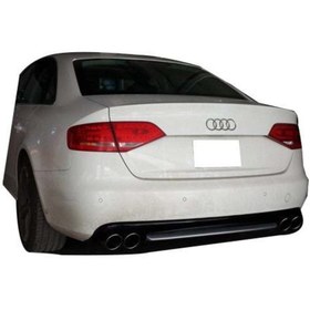 Resim Drs Tuning Audi A4 Uyumlu B8 2008 - 2012 S4 Arka Tampon Eki - Difüzör ( Plastik) 