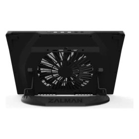 Resim ZM-NS3000 17" 200MM Fanlı 6 Kademe Yuksekli̇k Ayarlı Tyep-C Data Baglantılı Notebook Stand ve Sogutu 