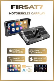 Resim Fırsat7 Motosiklet Scooter Carplay 6inç 4K Görüntü Android Apple USB Lastik Basınç Göstergesi Motocarplay 