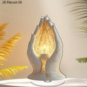 Resim 1 adet Rönesans Tarzı Dua Elleri Akrilik Mum Tutucu - Altın Yıldızlar ve Desenler ile 2D Düz Döner Masaüstü Dekoru, Meditasyon ve Rahatlama Atmosferi, İç/Dış Mekan Kullanımı, Güç Gerektirmez, Mum Tutucu Dekoru, Yatak Odası Dekoru, Ruhani Dekorasyon, İnce El Sanatları 