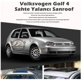 Resim Volksvogen Golf 4 Parlak Siyah Yalancı Çakma Sahte Sunroof 