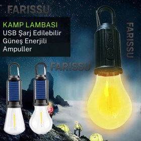 Resim Alaska T01-b Type-c Ve Solar Şarjlı Sıcak Işık Warm Light Kamp Lambası 1 Adet 