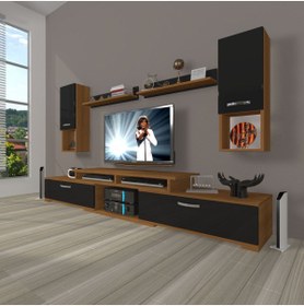 Resim Decoraktiv Flex 5da130 Slm Tv Ünitesi Tv Sehpası - Ceviz - Siyah 
