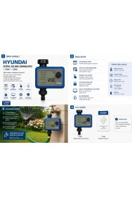 Resim Hyundai G22101 Dijital Sulama Zamanlayıcı 1 Çıkışlı Programlanabilir Musluk Zaman Saati G3/4 