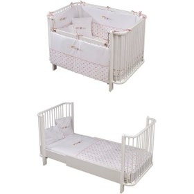 Resim Meltem Kids Bambino Büyüyen Beşik 80x130 Cm 80x180 Cm Byz-pembe Beyaz 