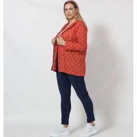 Resim Moda Berray B029t Kapüşonlu Delikli Mevsimlik Ceket Tarçın Karışık Çok Renkli 