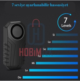 Resim Hobimtek Ht-53 Motosiklet Bisiklet Alarmı Uzaktan Kumandalı 113db Su Geçirmez Kablosuz Hırsızlık Koruma Alarm 