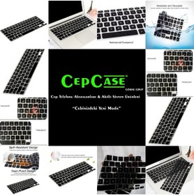 Resim Apple Macbook 13.6' Air 2022 M2 A2681 Zore Klavye Koruyucu Silikon Ped - Siyah 