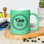 Resim Yeşil Renk Canım Annem İsimli Kupa Bardak 