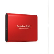 Resim Yaozixa Kırmızı 6tb Hızlı Ssd Dış Hard Disk, Sabit Durumlu Veri Depolama Birimi 