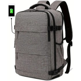 Resim Sunshine022 Enoshı Gri Geniş Kapasiteli Seyahat Sırt Çantası 15.6 Laptop Bölmeli Tekerlekli Diğer 