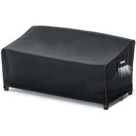 Resim Haegs Çift Kişilik Bahçe Koltuk Örtüsü, Koruma Kılıfı, Su Geçirmez Açık Hava Bahçe Mobilya Kılıfları, Dış Mekan Sandalye Kılıfı Örtü Branda, Ağır Hizmet Tipi, 215-90-90cm - Siyah 