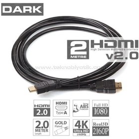 Resim Dark 2 Metre V2.0 Gerçek 4K Destekli Led/Lcd/Ps3/Ps4 Uyumlu Hdmi 