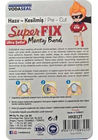 Resim Vodaseal Superfix Kesilmiş Çift Taraflı Akrilik Montaj Bantları - 12 Parça 