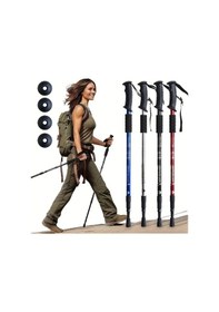 Resim Willowhaven Siyah Ayarlanabilir Alüminyum Yürüyüş Bastonları - Konforlu Tutamak, 32.8cm Uzayan, Şok Emici 