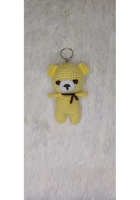 Resim Amigurumi Ayıcık Anahtarlık Sarı 
