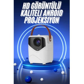 Resim Hd Ayaklı Portatif Projeksiyon Cihazı Bluetooth Wifi Akıllı Android Işlemcili 