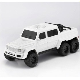 Resim Radiolu Oyuncak Pickup Araba, Radiolu Usb Girişli Bluetooth Hoparlör Müzik Çalar Beyaz Renk 