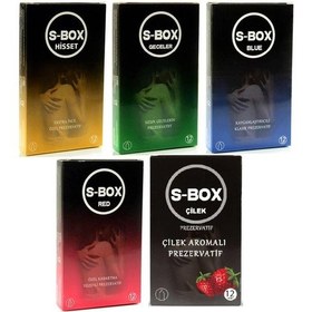 Resim SB06 S-Box Kondom Prezervatif Seti 12 li 5 Paket (60 Adet) 