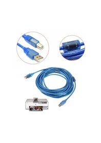 Resim 10M Usb Yazıcı Kablosu Kaliteli - Çift Filtreli - Mavi - Usb 2.0 
