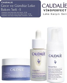Resim Vinoperfect Leke Bakım Seti -5 Gece Kremi & Serum & Temizleme Peeling Köpük Orijinal Boy 
