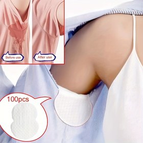 Resim 100 adet Görünmez Koltuk Altı Ter Emici - Yaz için Nefes Alabilen, İz Bırakmayan Yapışkanlı Koltuk Altı Pedleri, Ter İşaretlerini Önler, Günlük Kullanım İçin Rahat ve Gizli, Ter Pedleri 