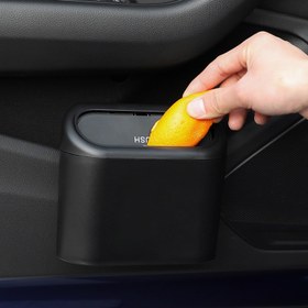 Resim Araba kullanımı için kapaklı mini depolama çantası, kapının yan tarafına asılan çok fonksiyonlu arka koltuk düzenleyici. 