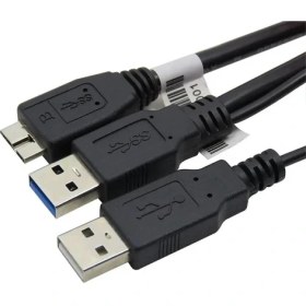 Resim Boblov USB 3.0 To Mikro USB B Harici Harddisk HDD Y Kablosu 
