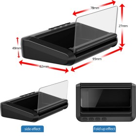 Resim Creatorally Araba Head-Up Ekran Prktör Dijital Araç Hız Göstergesi Gps Çift Sistem Ekran Araç Aşırı Hız Alarmı Yorgunluk Sürüş Alarmı (Yurt Dışından) 