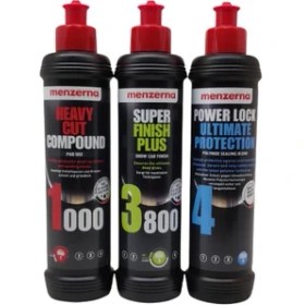 Resim Menzerna 1000- 3800 Powerlock Kalın Pasta Hare Boya Koruma Seti 250 ml 