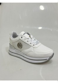 Resim 2927 Wickers Beyaz-gümüş Hafif Dolgu Bayan Spor Ayakkabısı Beyaz - Gümüş 