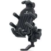 Resim Motosiklet Telefon Tutucu Titreşim Sönümleyicili Motosiklet Cep Telefonu Tutucu 360 Ayarlanabilir Döndürme Motosiklet Dikiz Aynası Tutucu Diğer 