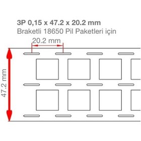 Resim 3p 18650 Pil Punto Şerit 5 Metre 47.2x20.2x0.15mm Braketli 