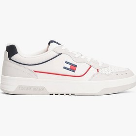 Resim Tommy Hilfiger Erkek TJM Cupsole Elevated Sneaker Ayakakbı - Beyaz 