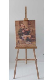 Resim ErWood 170 Cm Ahşap Kayın-meşe Şövale 1.sınıf Kalite 