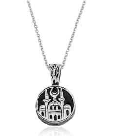 Resim Gümüş Cami Desenli Kolye (551173180) 