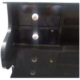 Resim Bengimobilya Çalışma Masa Model Parlak Siyah Boya Kayın Lükens Aslan Ayak Siyah 