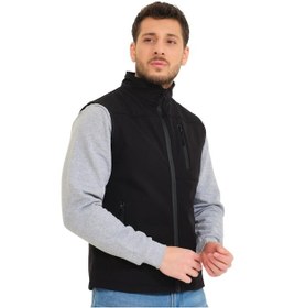 Resim Şensel, Softshell Yelek, Siyah 118E2250 Su Itici,Rüzgar Geçirmez 001 