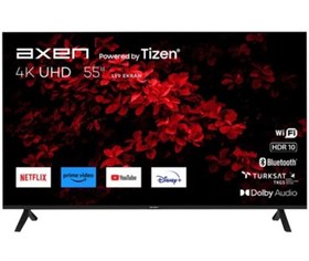 Resim Axen AX55FMN501 55 İnç 139 Ekran Uydu Alıcılı 4K Ultra HD Smart LED TV Siyah 