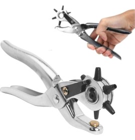 Resim Kolay Kemer Deri Delik Açma Delme Aleti Delici Pensesi Delgeç Seti 11X29X1 cm 