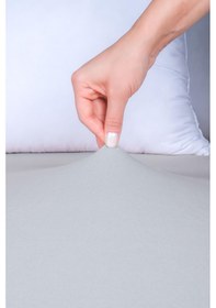 Resim Nordqueen %100 Pamuk Tek Kişilik 120x200 Lastikli Çarşaf Gri 