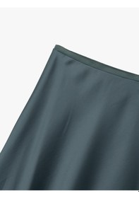Resim Koton Beli Lastikli Balık Kesim Midi Saten Etek Yeşil 6wak70030pw Yeşil 