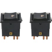 Resim Sulhul 90 110 130 YUF101490 Için 2x 7 Pin Siyah Tehlike Uyarı Lambası Anahtarı (Yurt Dışından) 