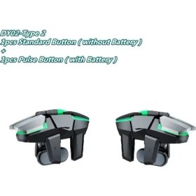 Resim Papajack DY02-TYPE 2-A1 Mobil Oyun Tetikleyici Pubg Telefon Oyun Denetleyicisi Gamepad Joystick Amaç Çekim L1R1 Iphone Uyumlu x Android Için Darbe Anahtar Düğmesi (Yurt Dışından) 