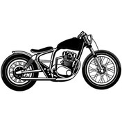Resim Genel Markalar Klasik Motosikletler Oto Motor Laptop Duvar Folyo Sticker (Tip 9) 10x5 Cm 