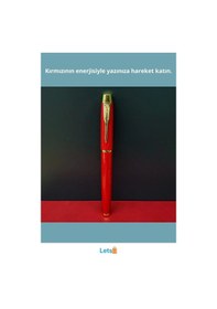 Resim Metal Kırmızı Roller Kalem Şık Ergonomik Tasarım 13 Cm Çok Renkli 