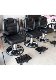 Resim Hidrolik Çizgi Desen Berber Koltuğu 