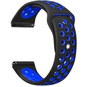 Resim Garmin Venu 2 Delikli Çift Renk Silikon Mavi Kordon Gpack