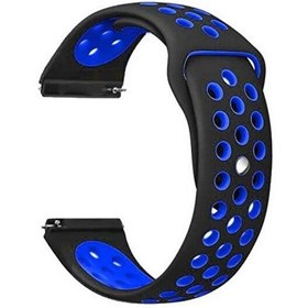 Resim Garmin Venu 2 Delikli Çift Renk Silikon Mavi Kordon 