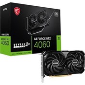 Resim MSI GeForce RTX 4060 Ventus 2X Black 8G OC RTX4060 8 GB GDDR6 128 Bit DX12 PCIe 4.0 X8 Ekran Kartı 